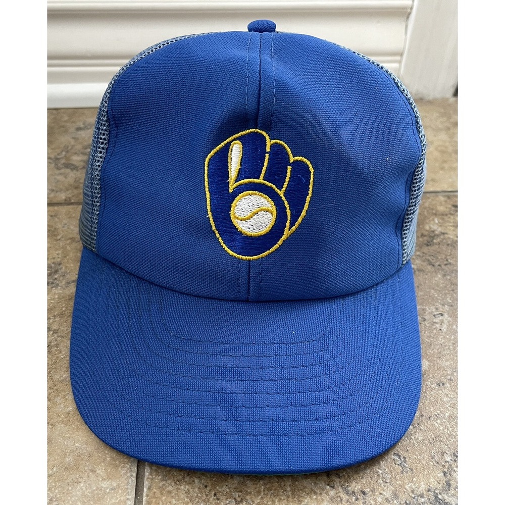 Vintage Milwaukee Brewers Sports Specialties Mesh Snap Back Hat Baseball Cap
